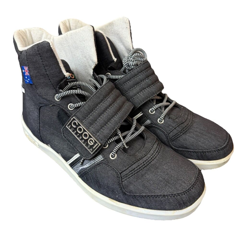 COOGI Black High-Top Sneakers with White Soles
